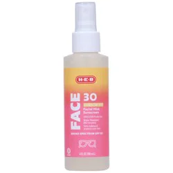 H-E-B Oxybenzone Free Facial Mist Sunscreen– SPF 30