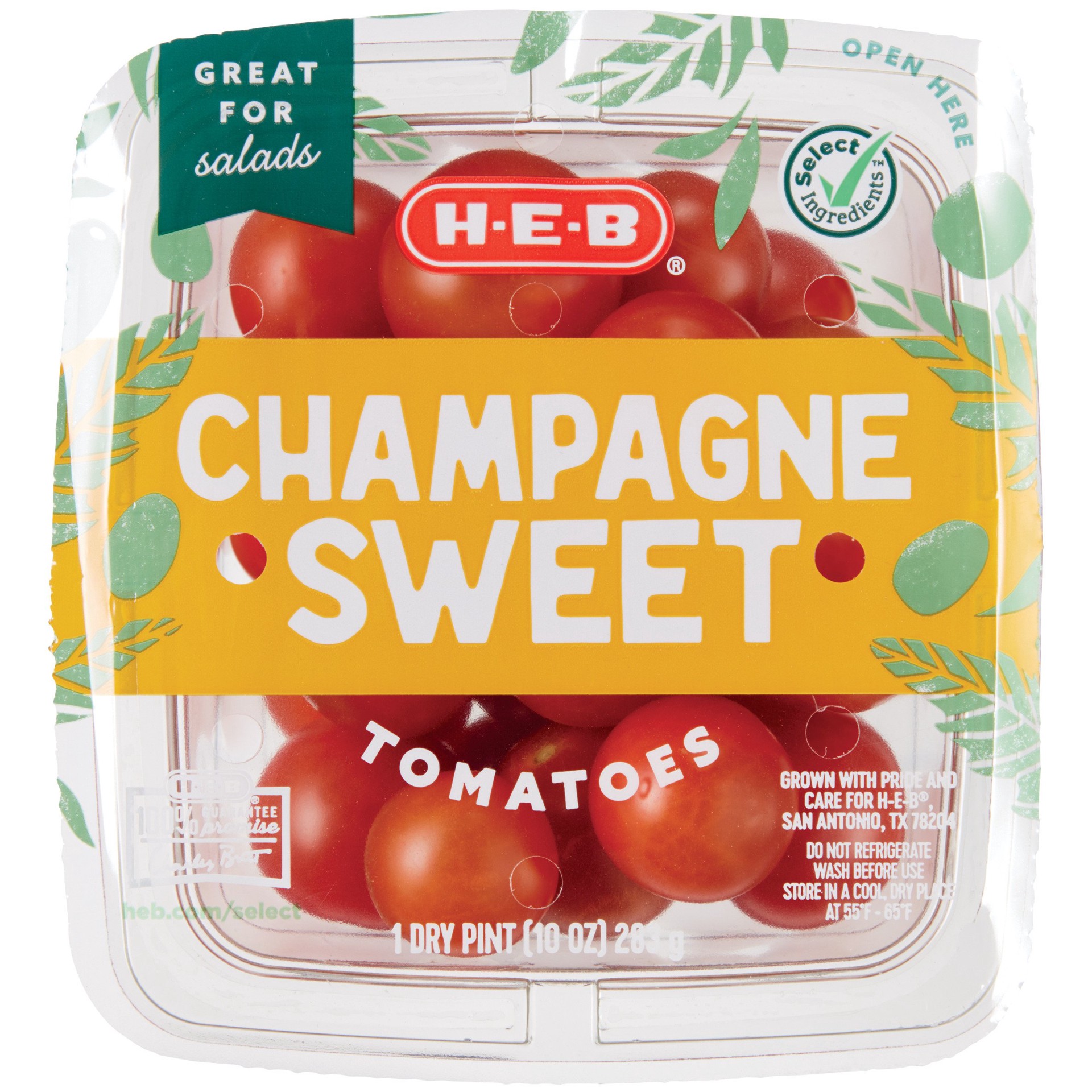 slide 1 of 1, H-E-B Fresh Champagne Sweet Tomatoes, 10 oz