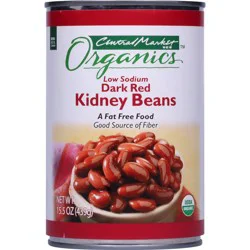 Central Market Organics Low Sodium Dark Red Kidney Beans