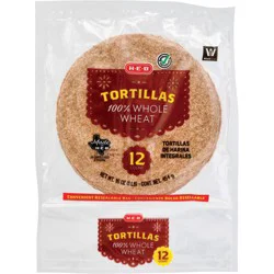 H-E-B 100% Whole Wheat Tortillas
