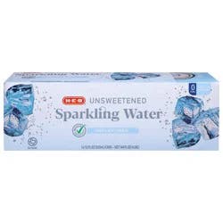 H-E-B Unsweetened Unflavored Sparkling Water 12 pk Cans