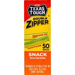 H-E-B Texas Tough Double Zipper Snack Bags
