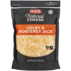 H-E-B Colby & Monterey Jack Shredded Cheese