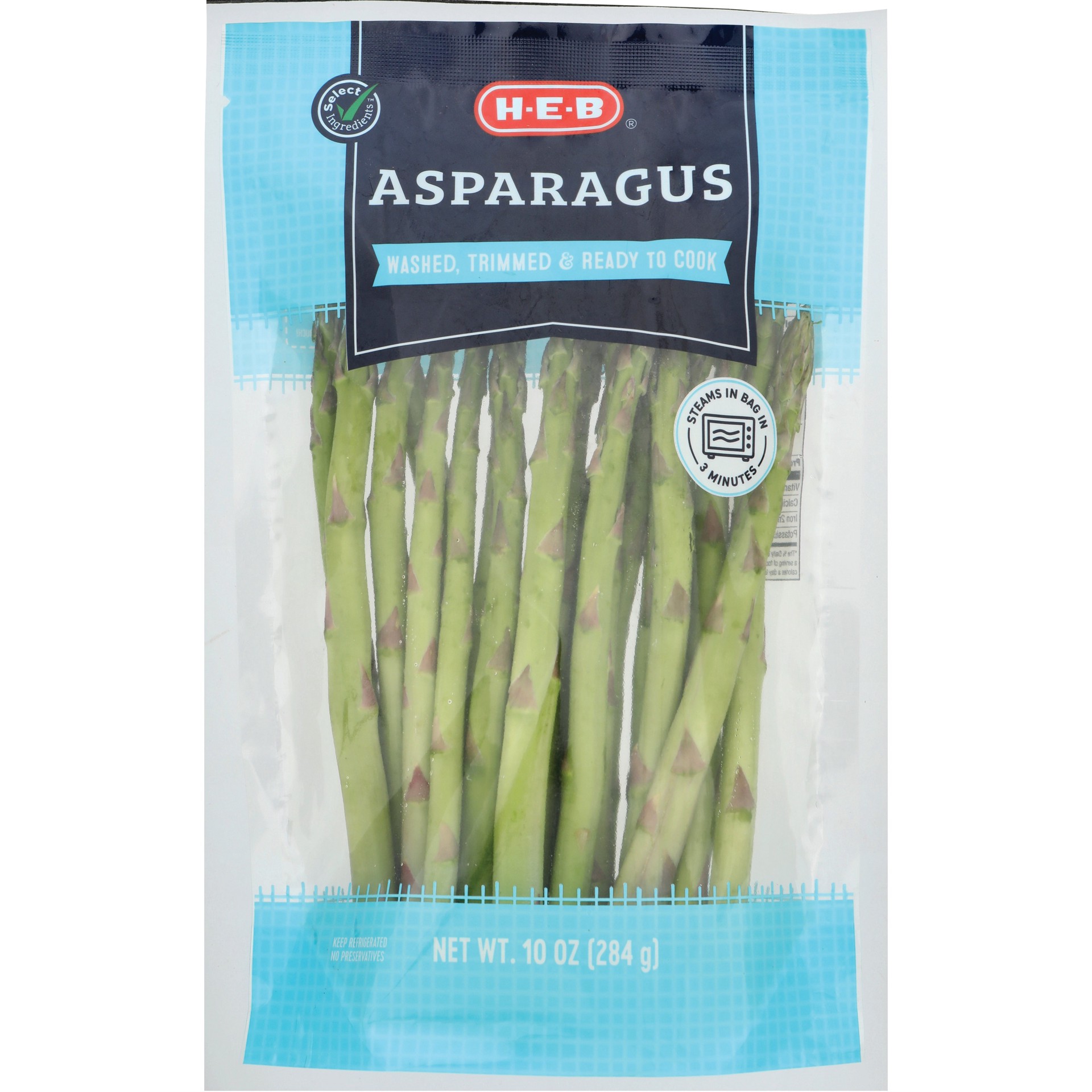 slide 1 of 1, H-E-B Fresh Steamable Asparagus, 1 ct