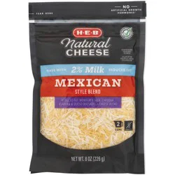 H-E-B Reduced Fat Mexican Style Blend Shredded Cheese