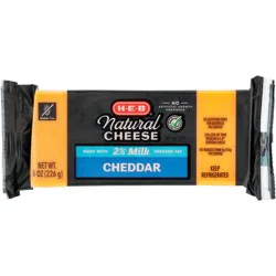 H-E-B Reduced Fat Cheddar Cheese