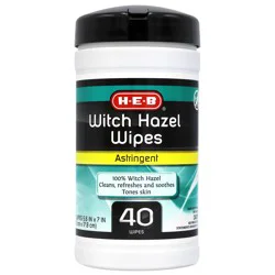 H-E-B Witch Hazel Astringent Wipes