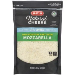 H-E-B Reduced Fat Low Moisture Part-Skim Mozzarella Shredded Cheese