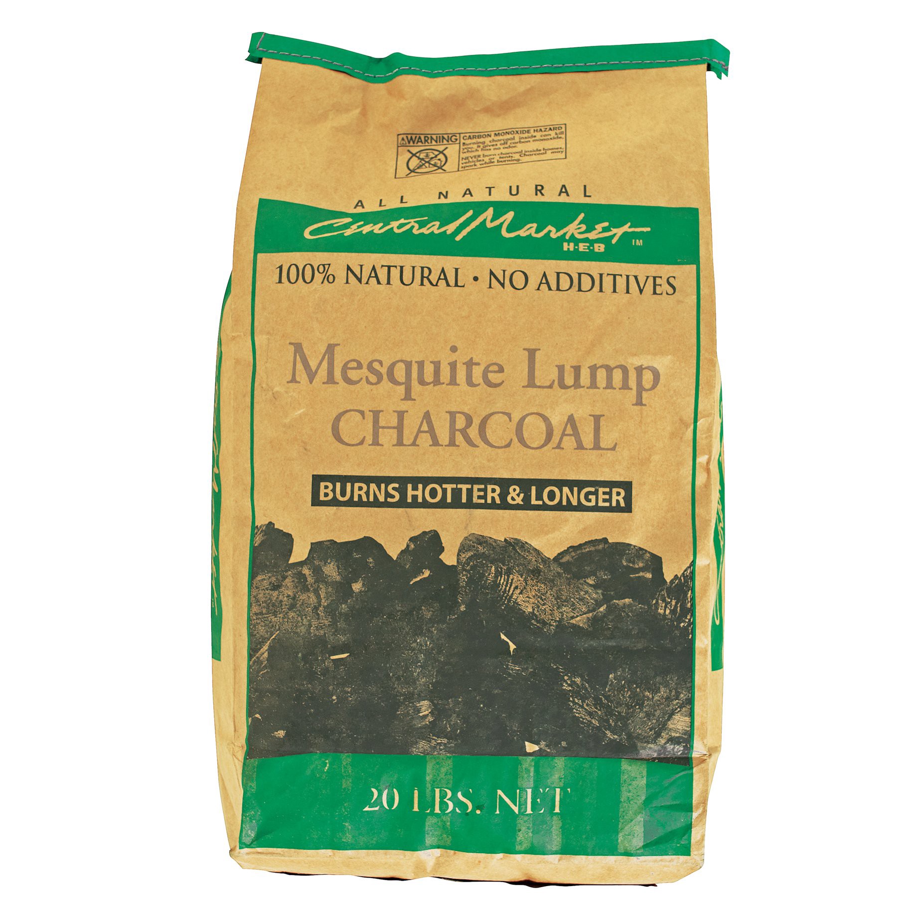 slide 1 of 1, Central Market Mesquite Lump Charcoal, 20 lb