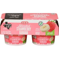 H-E-B Blended Strawberry Banana Low-Fat Yogurt