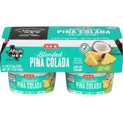 H-E-B Blended Piña Colada Low-Fat Yogurt