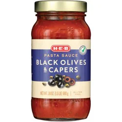 H-E-B Black Olives & Capers Pasta Sauce