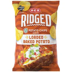 H-E-B Ridged Potato Chips – Loaded Baked Potato