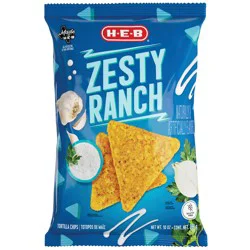 H-E-B Zesty Ranch Flavored Tortilla Chips