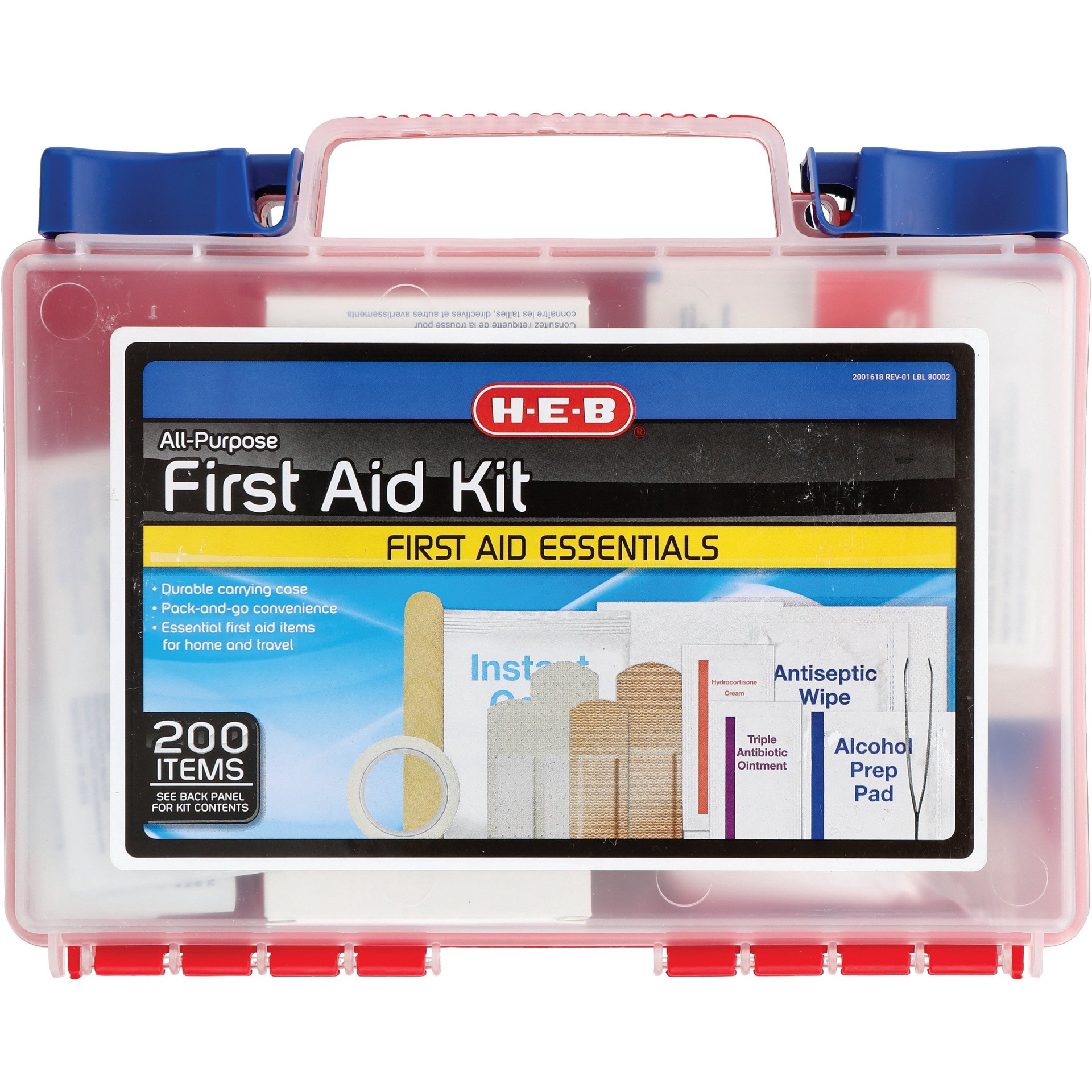 slide 1 of 1, H-E-B All Purpose 200 Piece First Aid Kit, 1 ct