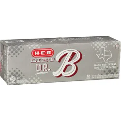 H-E-B Diet Dr. B Soda 12 pk Cans