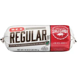 H-E-B Premium Pork Breakfast Sausage - Regular