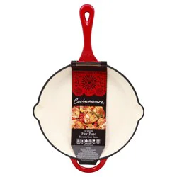 Cocinaware Nonstick Enamel Cast Iron Fry Pan - Red