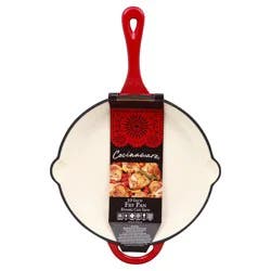 Cocinaware Nonstick Enamel Cast Iron Fry Pan - Red