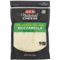 H-E-B Low Moisture Part-Skim Mozzarella Shredded Cheese