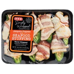 H-E-B Simply Bacon Wrapped Jalapeno Poppers - Seafood Stuffing