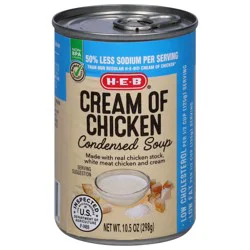 H-E-B Reduced Sodium Cream of Chicken Condensed Soup