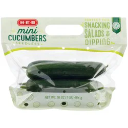 H-E-B Fresh Mini Seedless Cucumbers