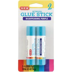 H-E-B School Glue Sticks - Disappearing Purple