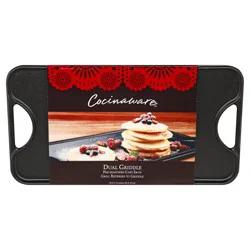 Cocinaware Pre-Seasoned Reversible Cast Iron Grill & Griddle