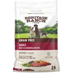 Heritage Ranch by H-E-B Adult Grain-Free Dry Dog Food - Beef & Chickpea