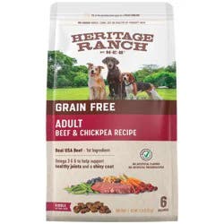 Heritage Ranch by H-E-B Adult Grain-Free Dry Dog Food - Beef & Chickpea