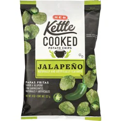 H-E-B Kettle Cooked Potato Chips – Jalapeño
