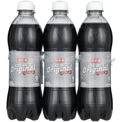 H-E-B Diet Original Cola 6 pk Bottles