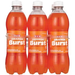 H-E-B Orange Burst Soda 6 pk Bottles