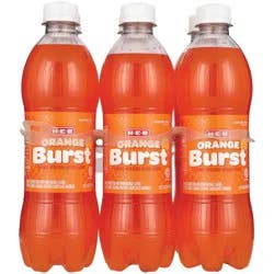 H-E-B Orange Burst Soda 6 pk Bottles
