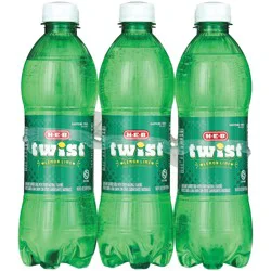 H-E-B Twist Lemon Lime Soda 6 pk Bottles