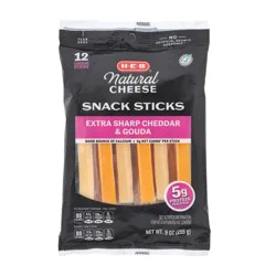 H-E-B Extra Sharp Cheddar & Gouda Cheese Sticks , 12 ct
