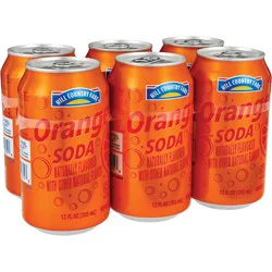 Hill Country Fare Orange Soda 6 pk Cans
