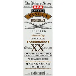 H-E-B The Baker's Scoop Two Fold Pure Vanilla Extract