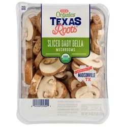 H-E-B Organics Texas Roots Sliced Baby Bella Mushrooms