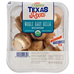 H-E-B Organics Texas Roots Whole Baby Bella Mushrooms