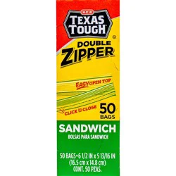 H-E-B Texas Tough Double Zipper Sandwich Bags