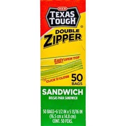 H-E-B Texas Tough Double Zipper Sandwich Bags