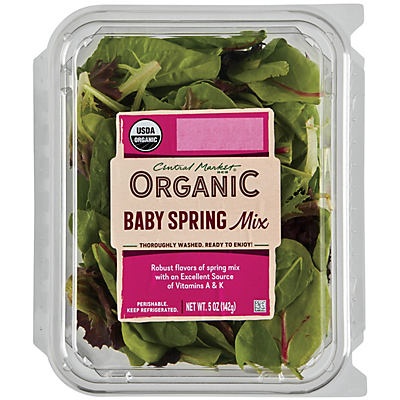 slide 1 of 1, Central Market Organic Baby Spring Mix, 5 oz
