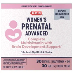 H-E-B Women's Prenatal 2-Step Combo Vitamin Pack