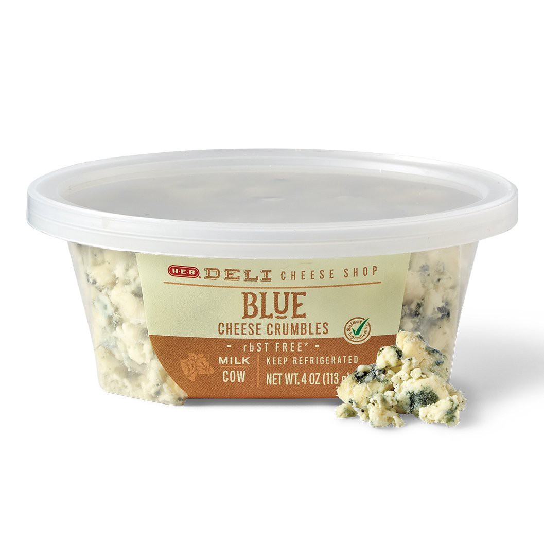slide 1 of 1, H-E-B Deli Blue Cheese Crumbles, 4 oz