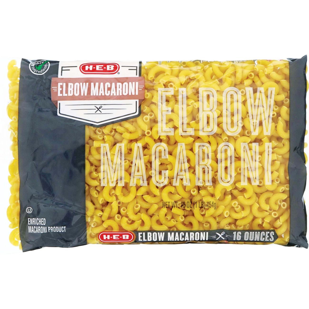 slide 1 of 1, H-E-B Elbow Macaroni, 16 oz