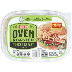 H-E-B Oven-Roasted Turkey Breast Lunch Meat - Mega Pack