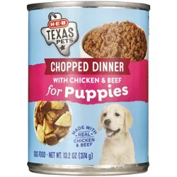 H-E-B Texas Pets Chopped Chicken & Beef Wet Puppy Food