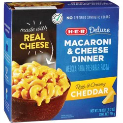 H-E-B Deluxe Cheddar Macaroni & Cheese Dinner - Family Size